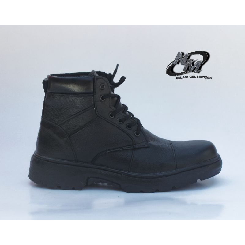 SEPATU SAFETY SEMI BOOTS LOW / TALI SEPATU KULIT PRIA SEPATU TERMURAH