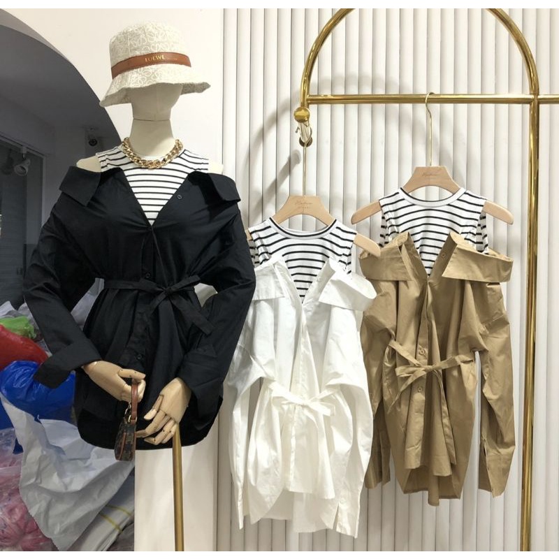 READY COOLEY BLOUSE SHIRT(FREE BELT) FASHION IMPORT WANITA PREMIUM IMPORT BKK TERMURAH