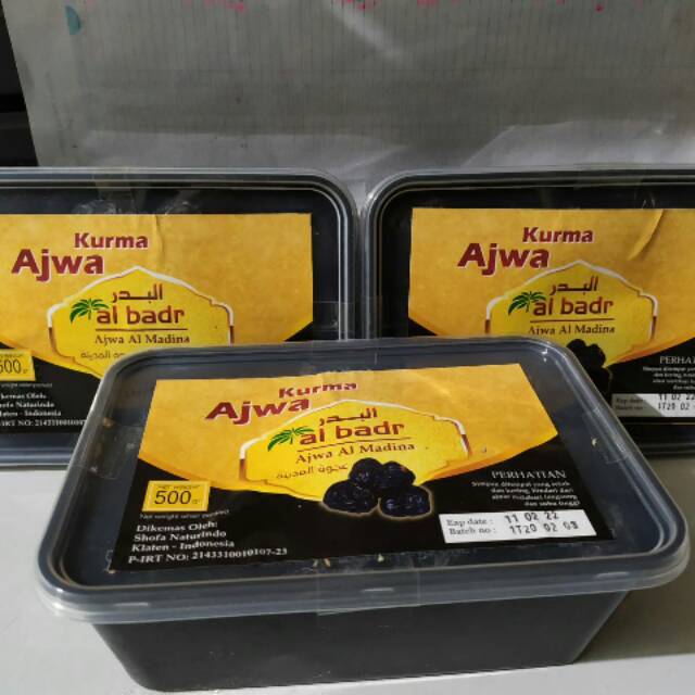 

Kurma AJWA Al Badr Kurma Nabi AJWA Al Madina 500 gr Asli Original