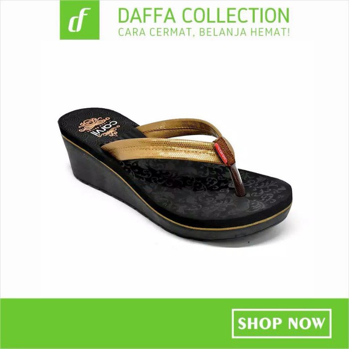 Sandal Carvil Wanita Wedges Hak Tinggi Zucca 03 Harga Murah