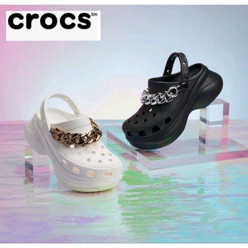 Crocs classic Bae Clog Chain Embellished / Crocs Bae Clog by Rante / Sandal Wanita Crocs Bae Rante