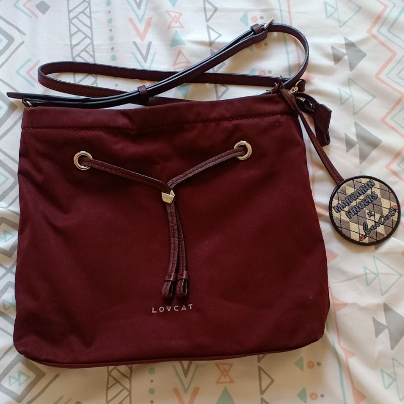 PRELOVED LOVECAT SLING BAG MERAH MAROON