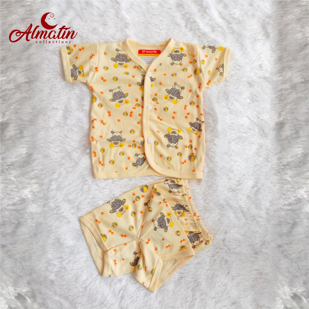 Setelan Baju Bayi Pendek 3 pcs/Baju Bayi Newborn 0-8 BulanRandom