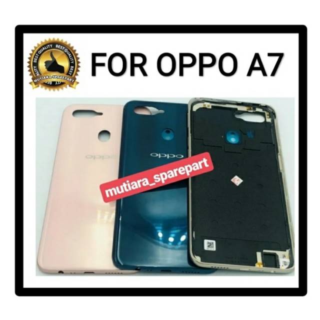 CASING / HOUSING / TUTUP BELAKANG PLUS BAZEL SAMPING OPPO A7