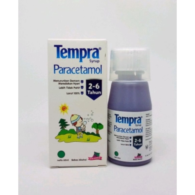 Tempra Syrup 60ml menurunkan demam.