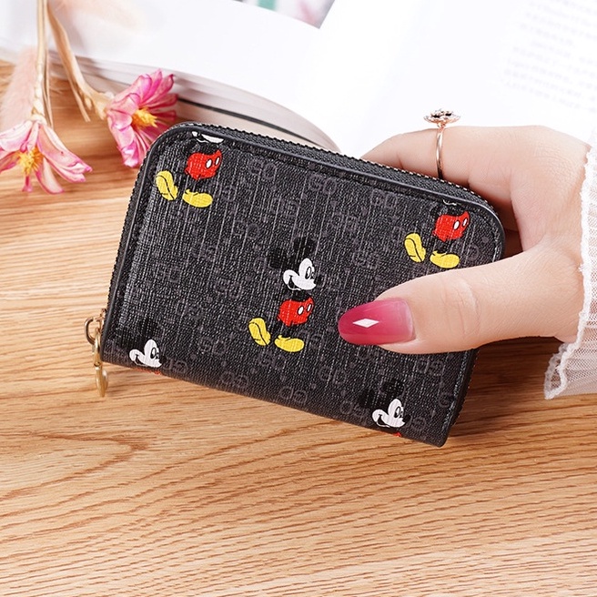 DOMPET ZIPPER WANITA KULIT SINTETIS WOMEN'S WALLET DOMPET MOTIF KARTUN PU MURAH DOMPET RESLETING COD Azgalery D47