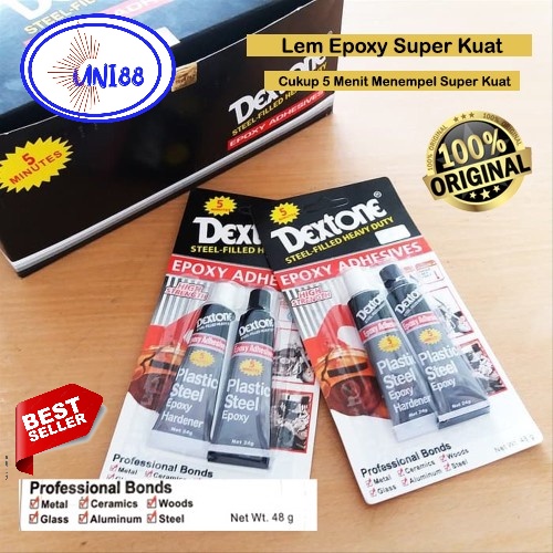 

Lem Besi Dextone Epoxy Plastik Steel Epoxy 5 Menit 48gram Besi Baja Tembaga Stainless Steel Alumunium Plastik Kayu Keramik Super Kuat