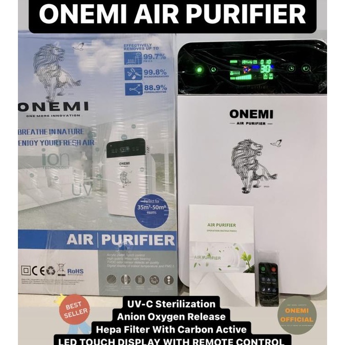ONEMI Air Purifier Penjernih Udara Hepa Filter with UV sterilization