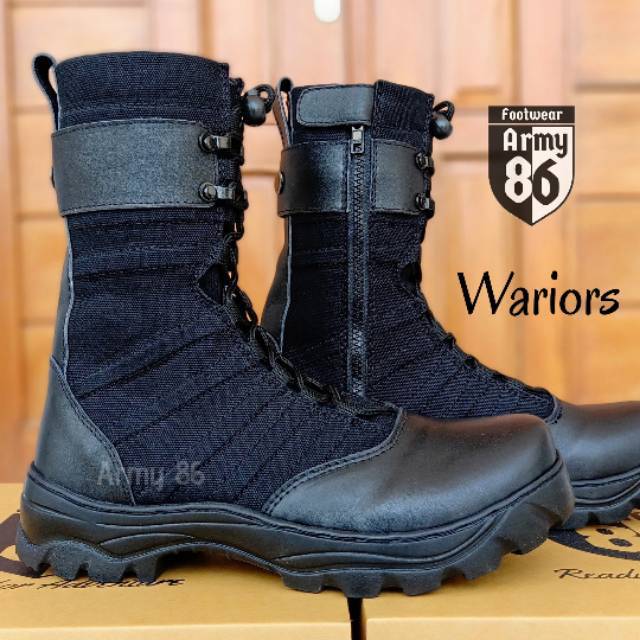 Sepatu PDL Jatah TNI POLRI Ninja Kulit Asli