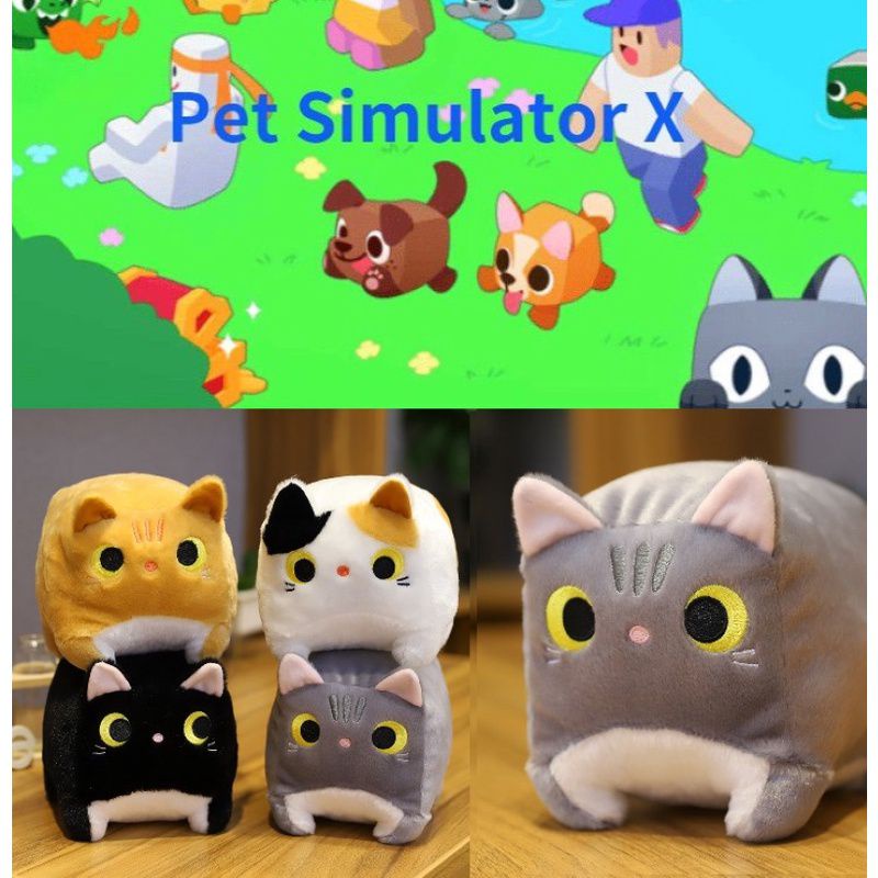 Pet Simulator X Cat Plushies Big Games Cat Plush Toy Big Games Cat Plush Toy Blue Cat Doll Plushie Girlfriend Kids Gift