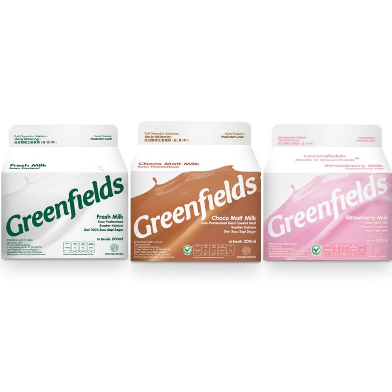 

GEEENFIELDS Pasteurized Milk 300ml - Susu Pasteurisasi GREENFIELDS