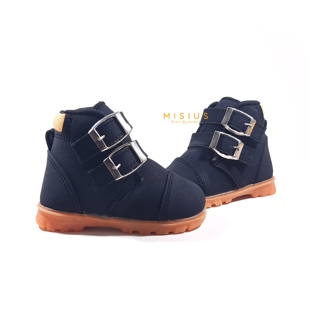 Misius - Rocky Sepatu Boots Anak Double Gesper