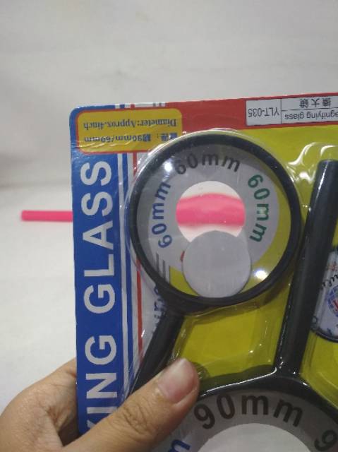 Kaca Pembesar magnifying glass 90mm dan 60mm set 2pcs murah