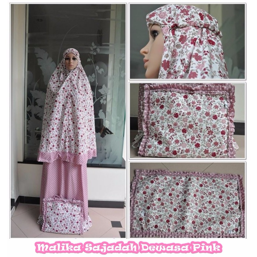 Mukena Malika Sejadah Dewasa Pink