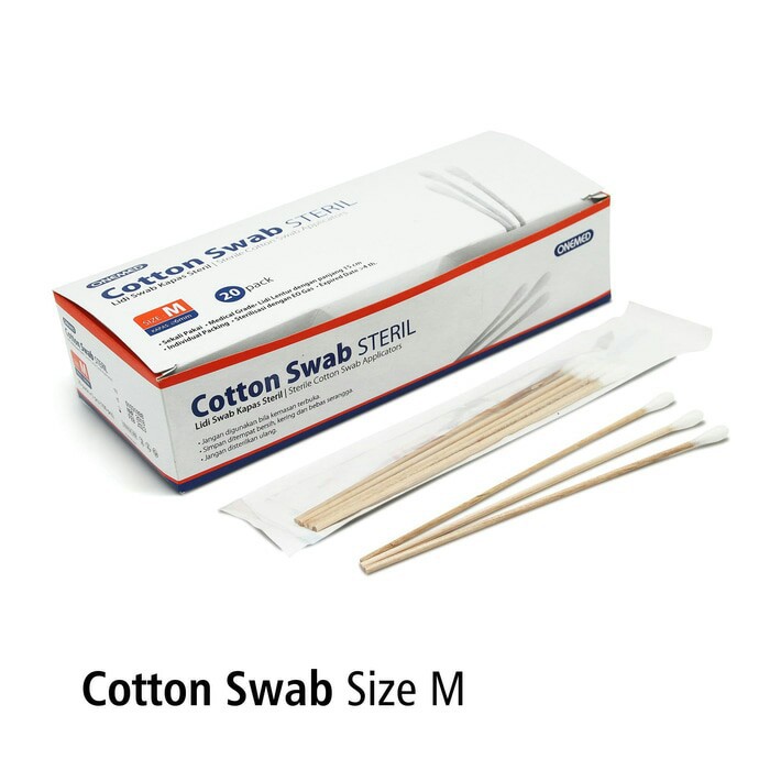 Jual Cotton Swab M Medium Onemed , Kapas Lidi , Lidi Kapas Indonesia