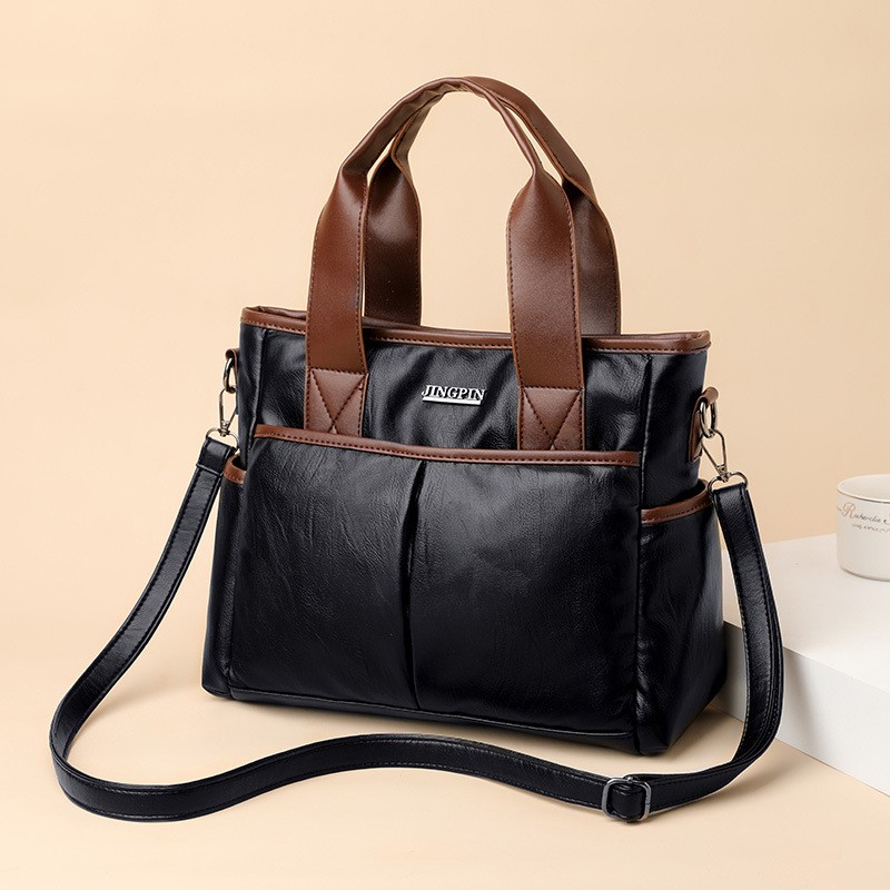 TAS SELEMPANG KULIT WANITA HITAM TA408B5 MORLEY IMPORT PREMIUM KOREA HANDBAG KULIAH KERJA SIMPLE ORI