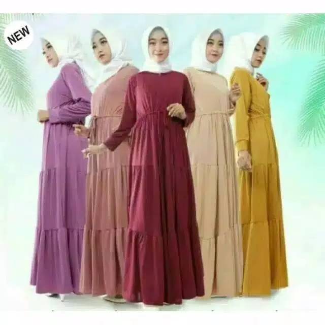 gamis jersey canda busui resleting depan Shopee Indonesia