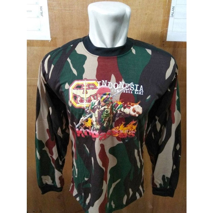 KAOS BANTALAN LRG KOPASSUS L BAJU PENEMBAK LRG L KAOS PANJANG