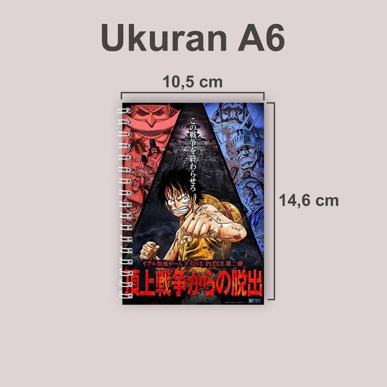 

2.2 Brand Notebook Anime Ukuran A6 10,5 cm x 14,8 cm One Piece