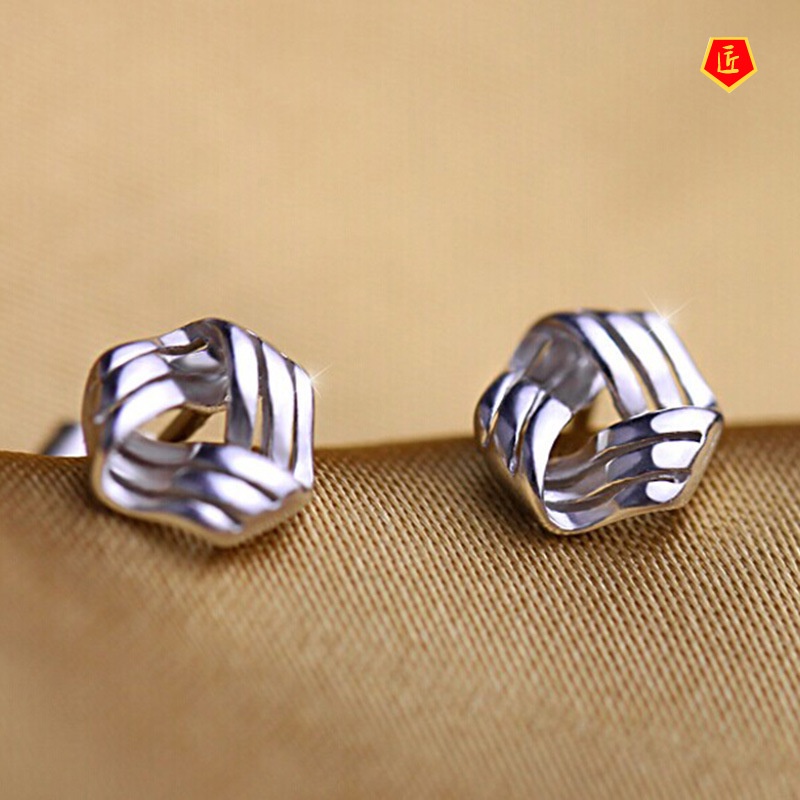 [Ready Stock]Creative Cute Silver Stud Earrings