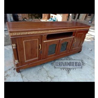 Bufet TV Dipet Bupet Meja Tv meja pajangan almari lemari pendek kayu jati