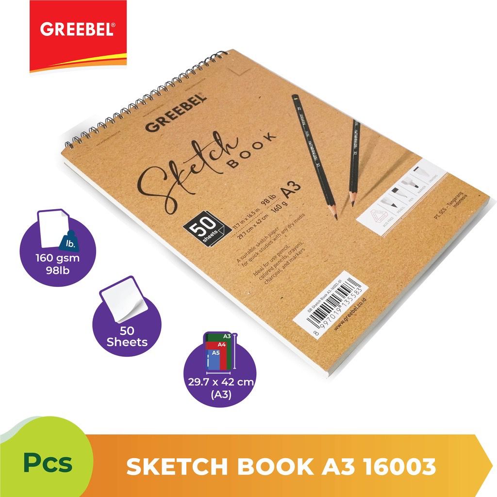 GREEBEL SKETCH BOOK A3 16003