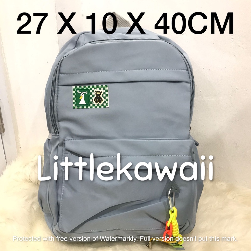 LK/Tas Ransel Laptop Backpack Parasut Sekolah Fashion Anak Remaja Be Cool Gantungan Import