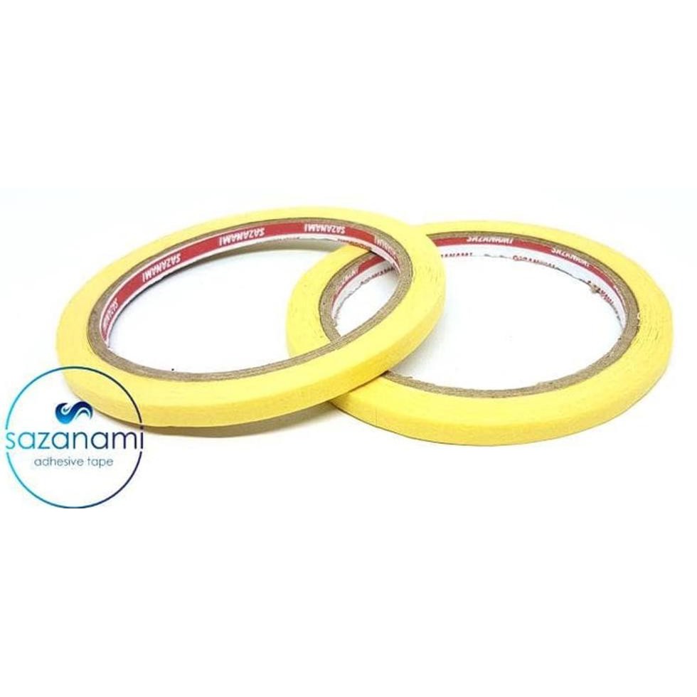 

TERMURAH Lakban Kertas Masking Tape 6mm x 21m 0.25 Inch Sazanami isolasi kertas