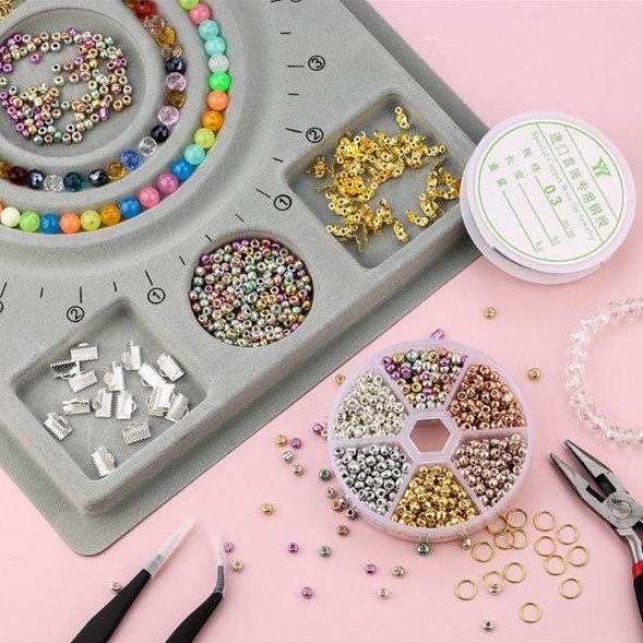 Papan Manik-Manik/ Flocked Bead Board For DIY Bracklet Bulat 14-20cm Harga/Pc