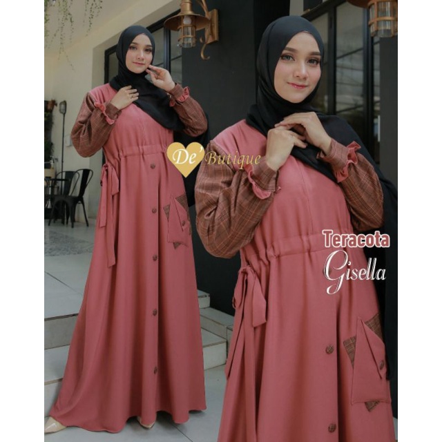 Gisella Dress / Ori By DeBoutique / Dress Kombi / Dress kotak / Simple / Dress Remaja