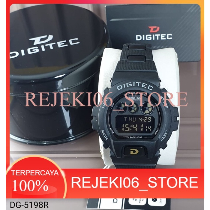 Jual Jam Tangan Digitec Pria Rubber DG5198R DG-5198R BKGY-4B