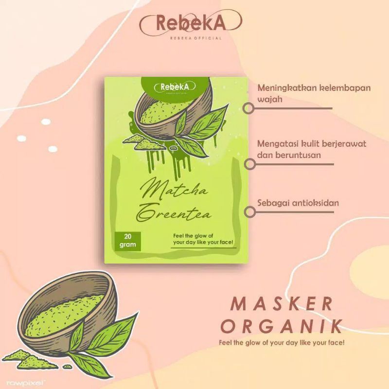 Masker Wajah Kecantikan Anik Beauty Mask Matcha Green Tea Mask Rebeka Masker Premium Indonesia