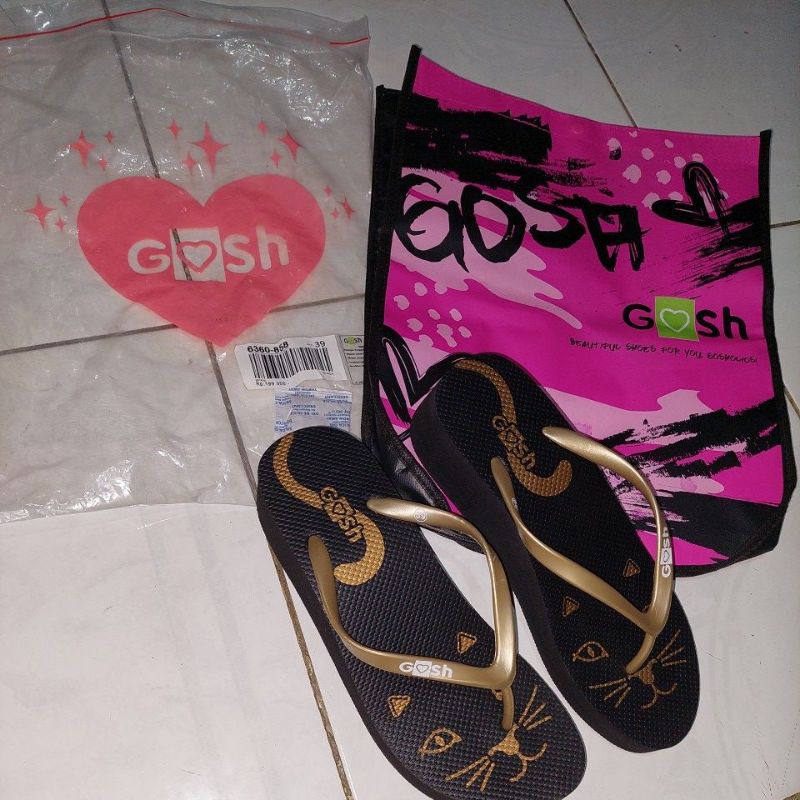 READY GOSH art. 858 BLACK + tote bag gosh tali ijo