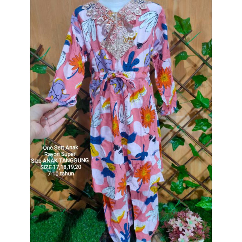one set rayon anak tanggung 9-12 thn