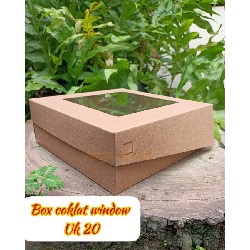 

Produk Unggulan] Box Kue Coklat Window Laminasi Per 10 Pcs