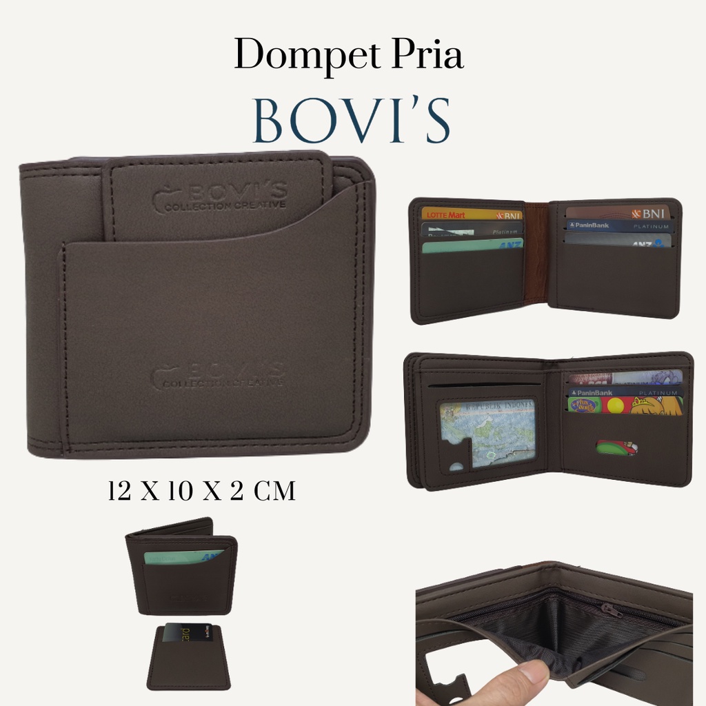 Dompet Pria Dewasa Original Bovis Model Lipat 3 Ruang Harga Murah Keren Anak Muda