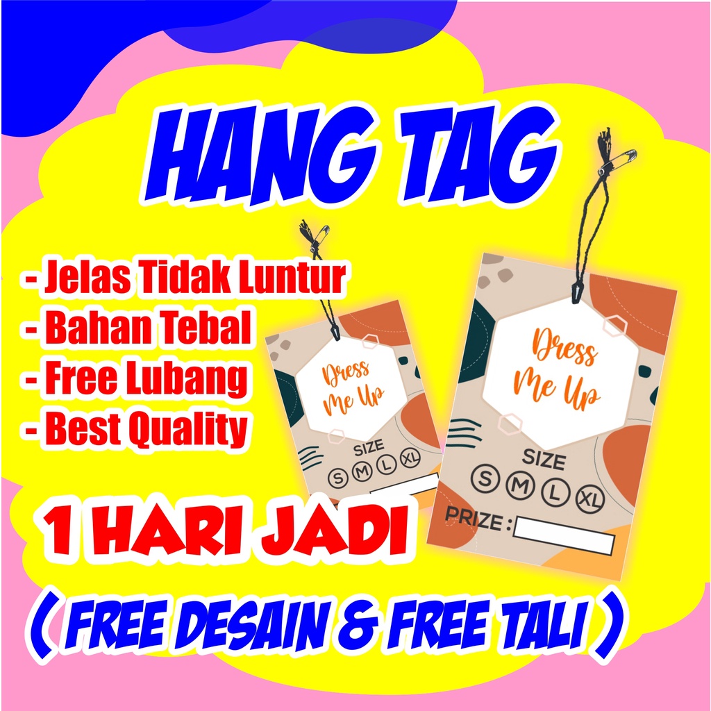 

hantag bonus tali handtag hangtag hentek nametag label baju
