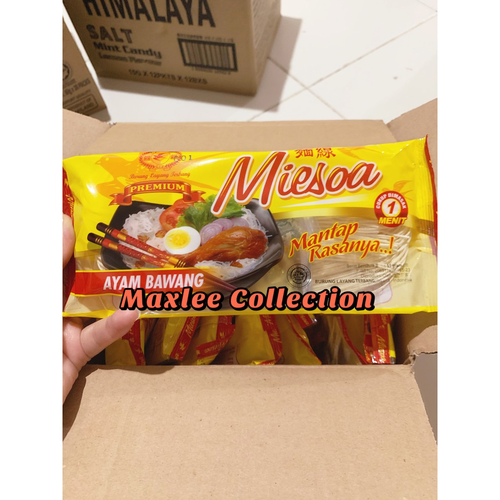 

MIESOA / MEESUA / MISUA KUAH INSTAN RASA AYAM BAWANG CAP BURUNG LAYANG TERBANG