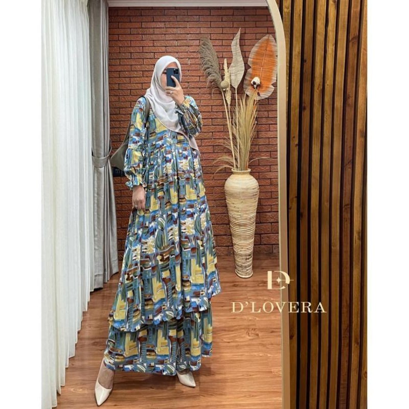BEST SELLER MONIC SET BAJU GAMIS BRANDED ORIGINAL DHILOVERA DLOVERA BY OLLA GAGIL BY OVA NINOS