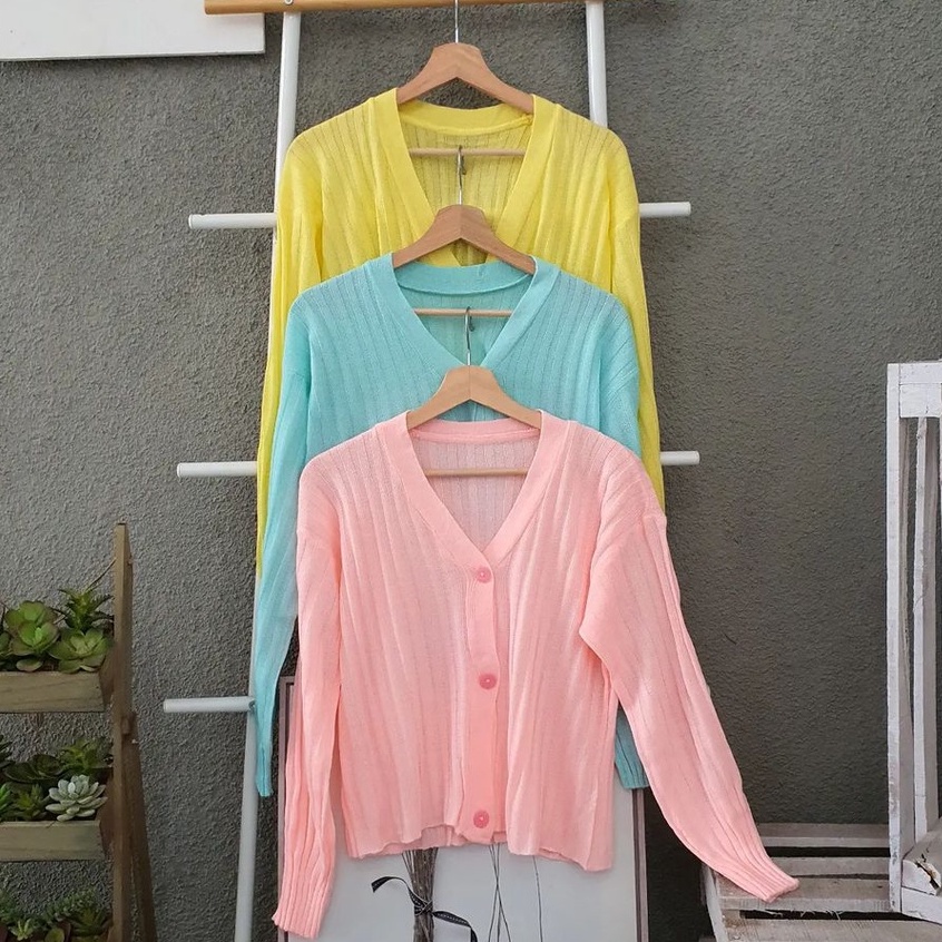 Rajut Wanita Pastello Outher Crope Trendy