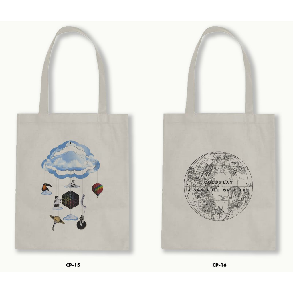 TOTE BAG BLACU - COLDPLAY .01