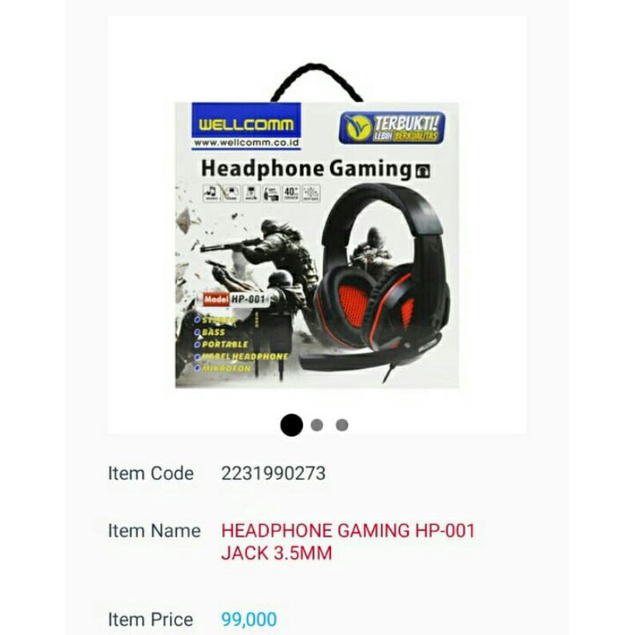 HEADPHONE GAMING HP-001