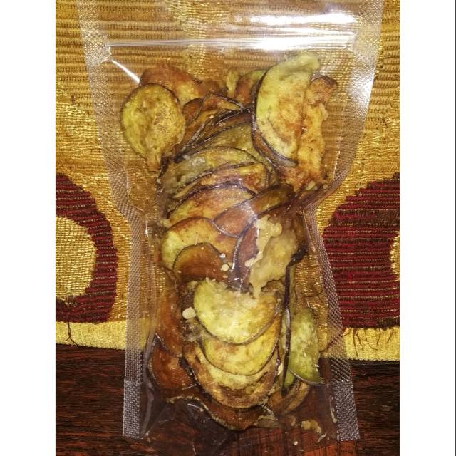 

Keripik terong gurih, renyah dan nagih banget!
