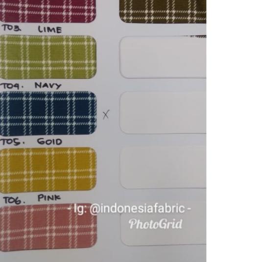 ♧ Kain Bahan Meteran KAtun JEpang Tokai Senko Motif New Gingham ✵