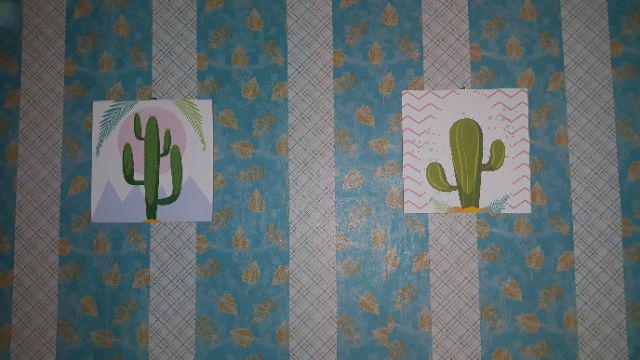 Decor Art Hiasan Dekorasi Dinding Kamar Rumah Bunga Pot Kaktus Cantik Wall Decor - Ct 2