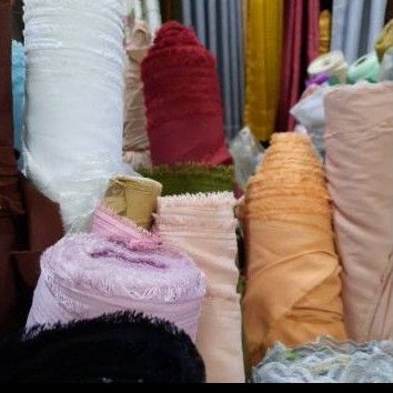 Bahan gaun gamis polos Wollpeach wolpis putih