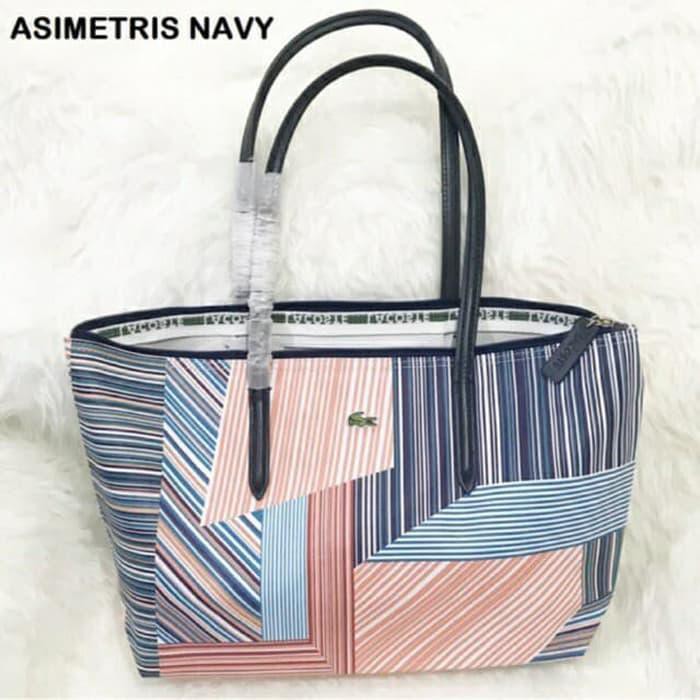 Tas wanita import branded murah kerja cewek kantor lacoste asimetris