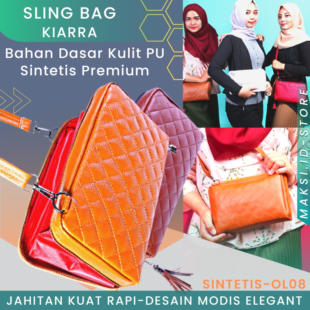 Tas Selempang Kulit Wanita Asli Tas Slempang Wanita Kulit Cewek Sling Bag Wanita Fashion bahan Kulit PU ASLI OL08 PRODUK PREMIUM COD