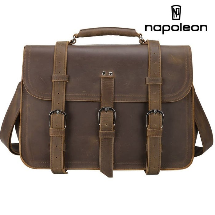 Tas Selempang Kulit Asli Crazy Horse Leather - SUMMIT by Napoleon