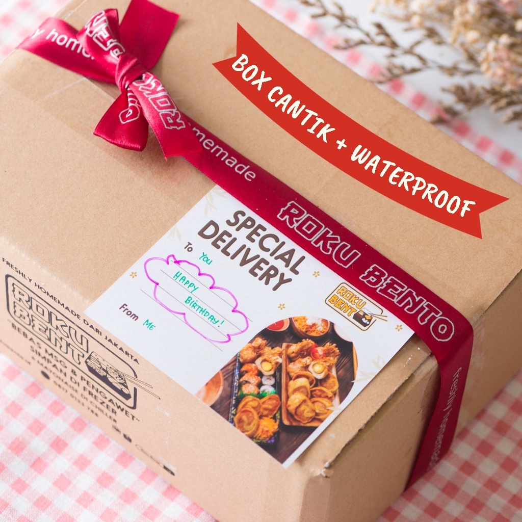 

Box Kemasan Hampers Roku Bento + Greeting Cards - Tambahan Packaging Additional